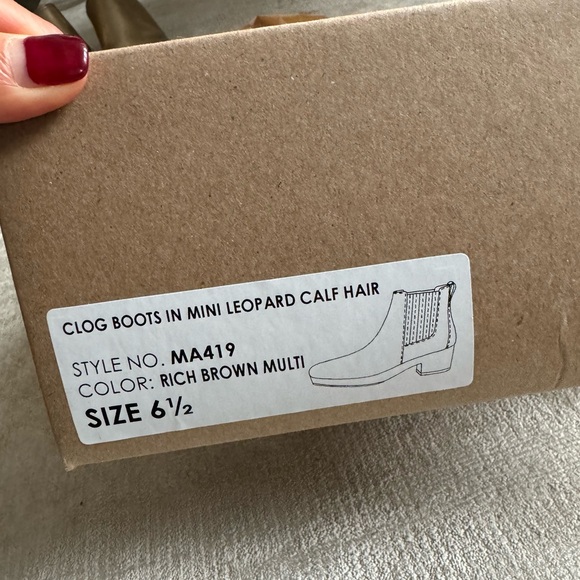 Madewell clog boots in mini leopard calf hair 6.5 - Picture 4 of 5